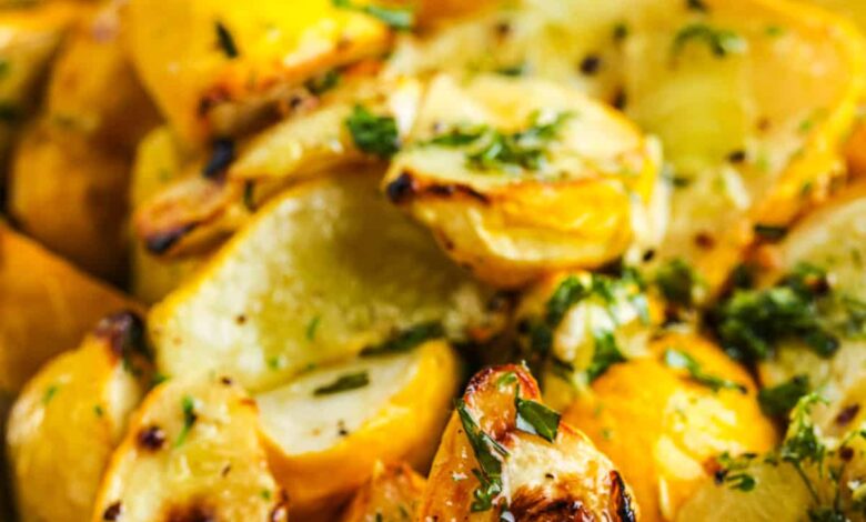 Roasted Patty Pan Squash - Spend With Pennies