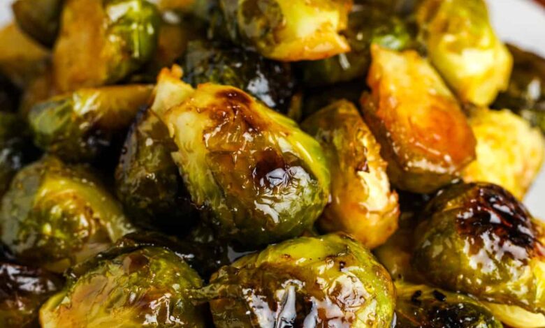 Sriracha Honey Glazed Brussels Sprouts