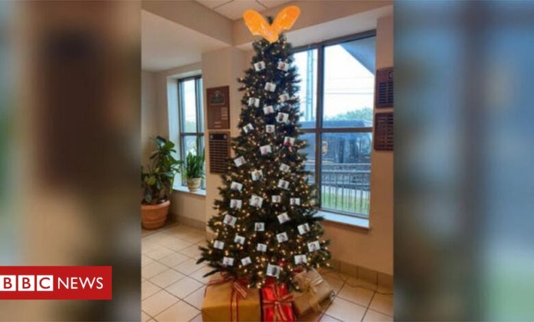 Alabama sheriff's 'thugshot' Christmas tree draws complaints