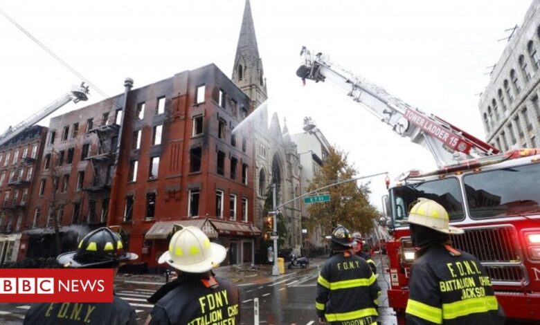 Fire tears through New York Middle Collegiate Church