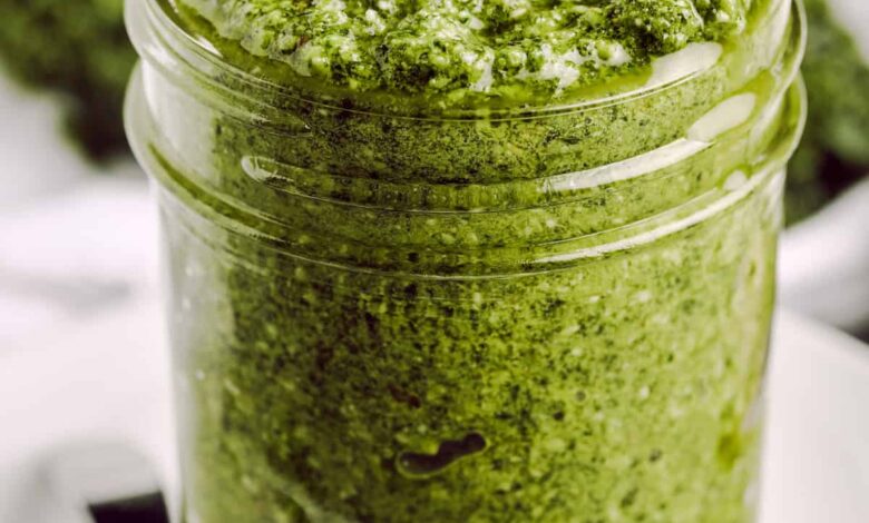 Quick Homemade Kale Pesto (Freezer-Friendly!)