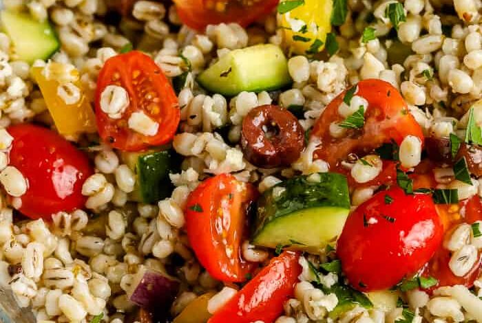 Barley Salad (Loaded with Fresh Veggies!)