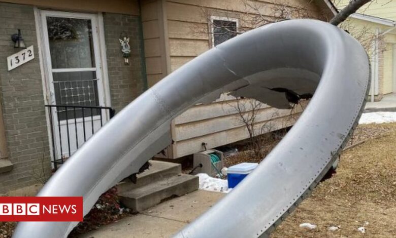 US plane scatters engine debris over Denver homes