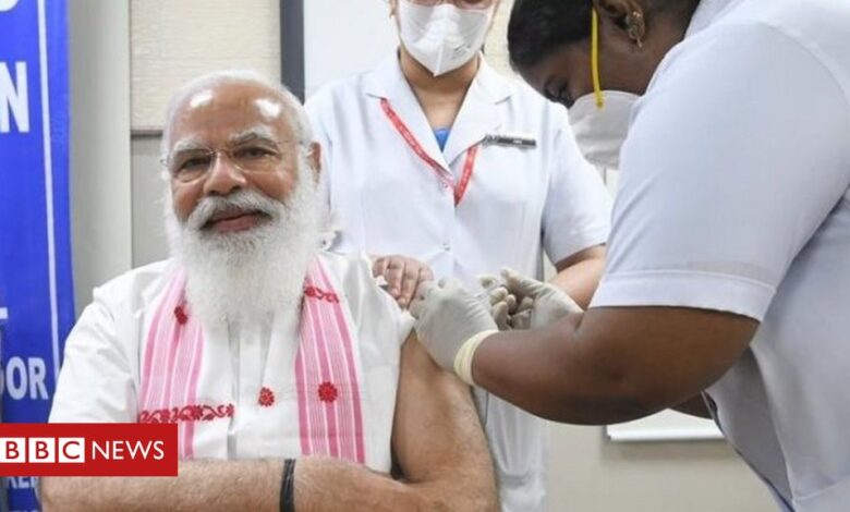 PM Narendra Modi gets Covid jab as India scales up vaccination