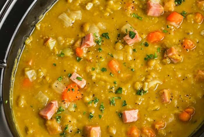 Crockpot Split Pea Soup - Spend With Pennies