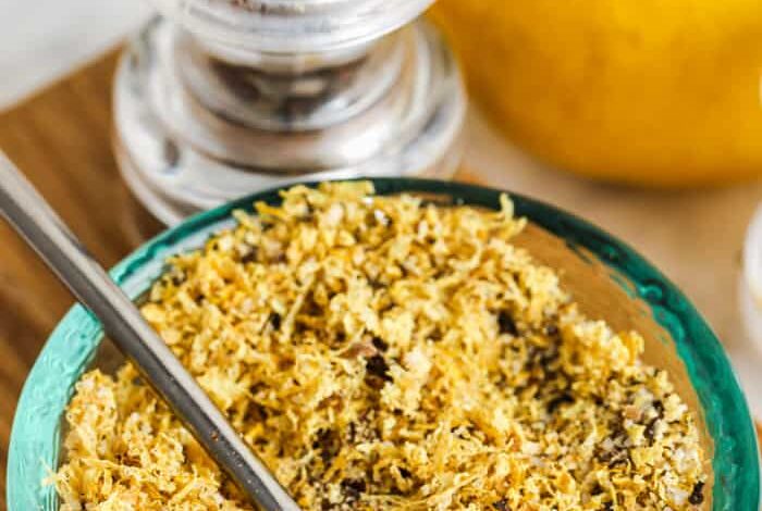 plated Homemade Lemon Pepper Seasoning
