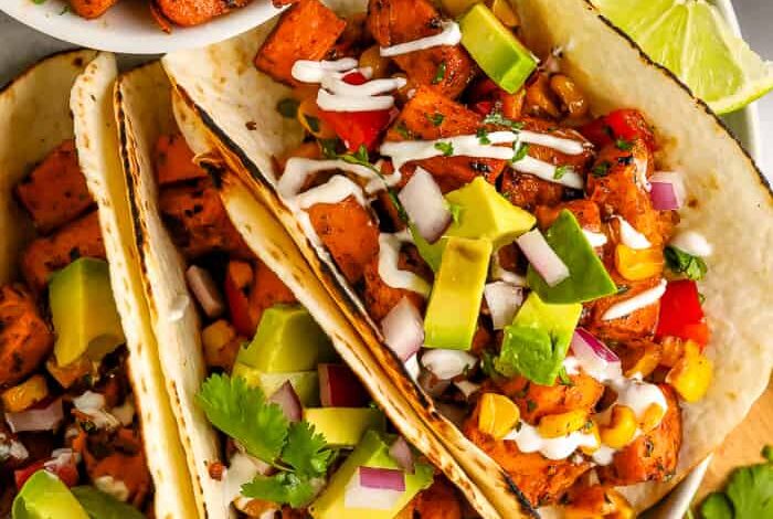 Sweet Potato Tacos on a plate