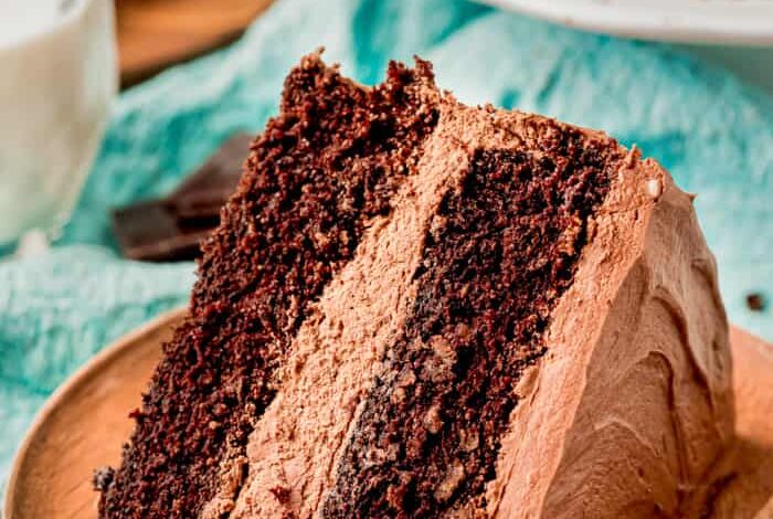 piece of Chocolate Cake on a plate