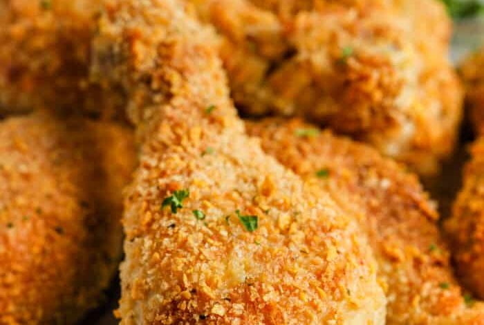 Crispy Chicken Drumsticks (tips for perfect breading)