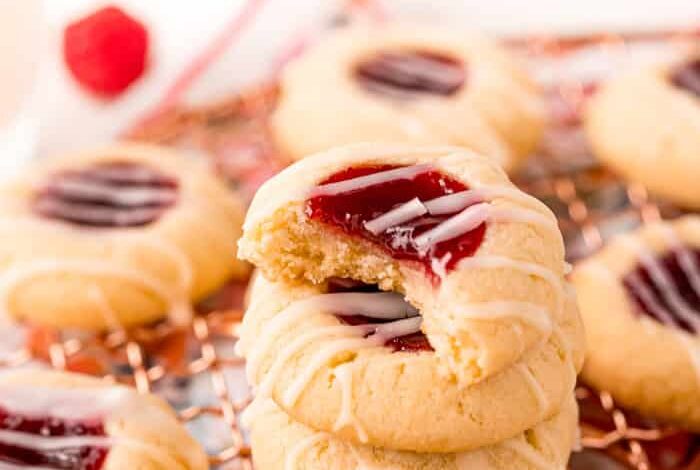 Raspberry Jam Thumbprint Cookies (So Easy!)