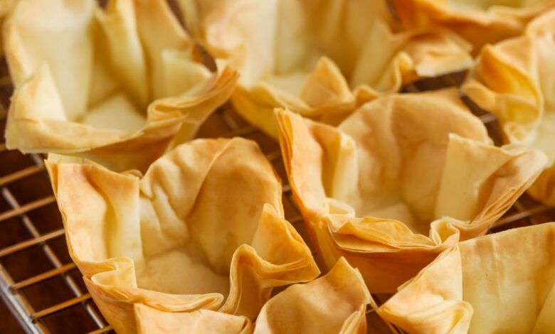 Phyllo Cups cooling on a rack