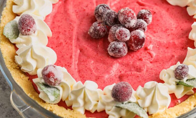 a finished cranberry pie