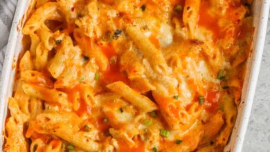 Photo of Buffalo Chicken Pasta Bake – Spend With Pennies
