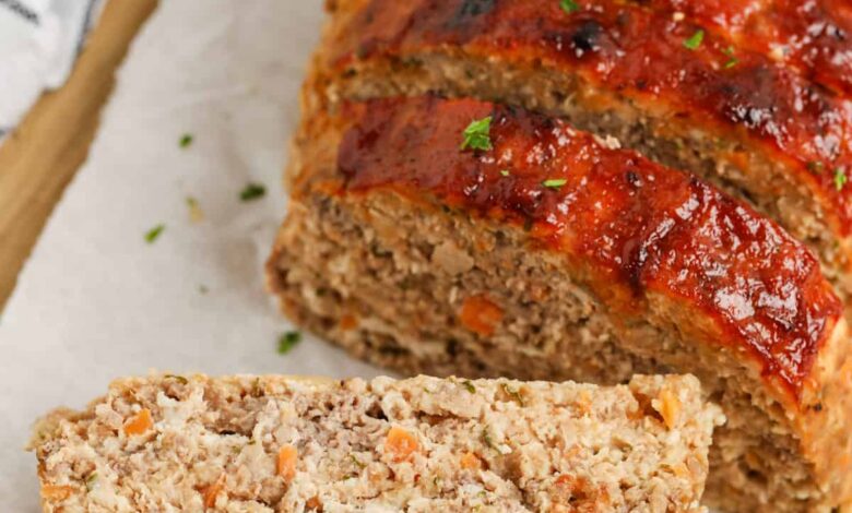 Beef and Turkey Meatloaf sliced