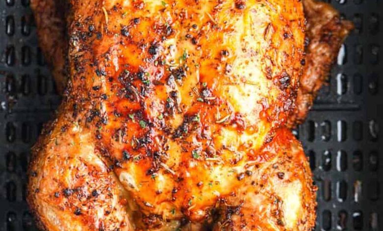 Air Fryer Whole Chicken {Juicy & Delicious}