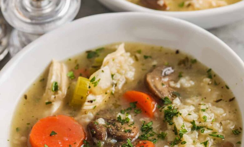 Chicken and Mushroom Soup - Spend With Pennies