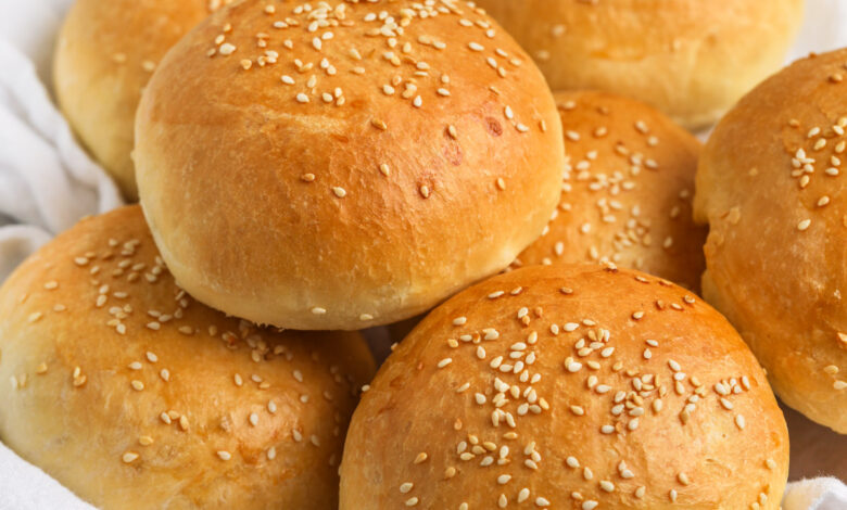 plated Hamburger Buns