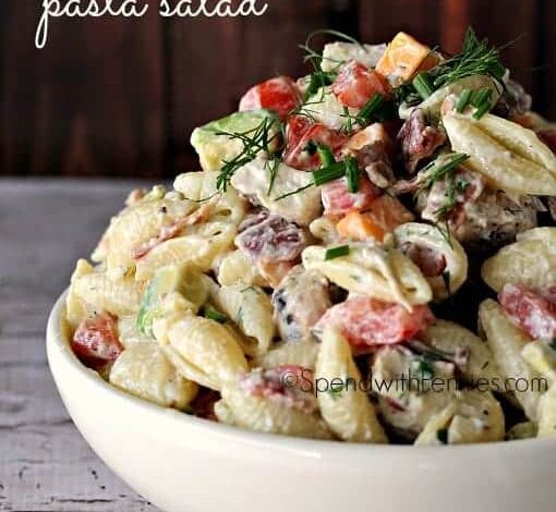 Bacon Ranch Pasta Salad - Spend With Pennies