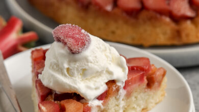 Photo of Rhubarb Upside Down Cake – Spend With Pennies