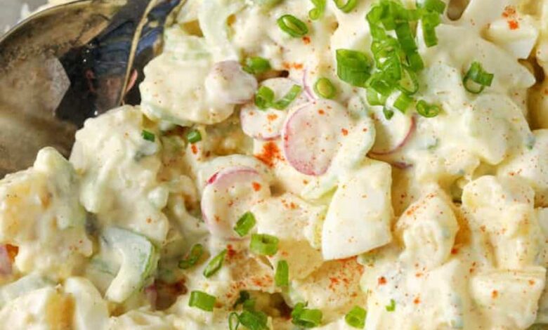 Potato salad in a bowl