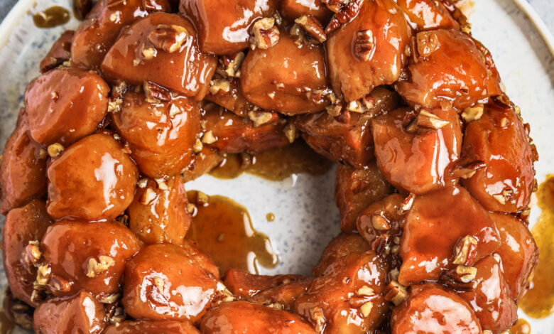 top view of Monkey Bread on a plate