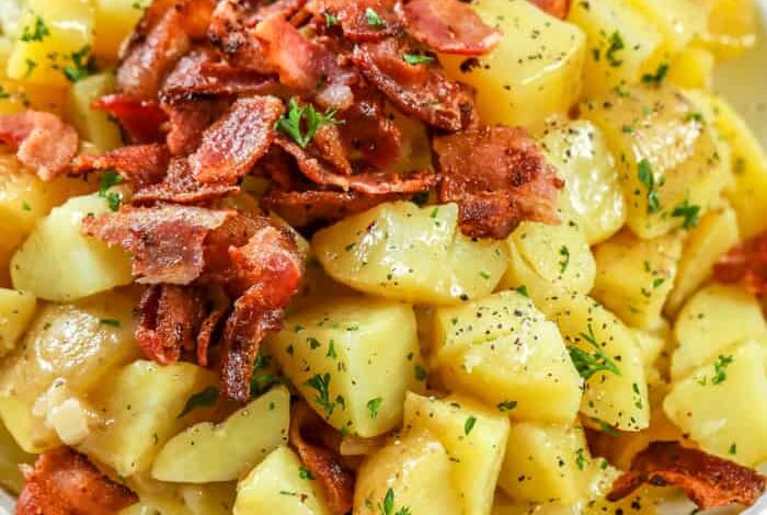 plated German Potato Salad