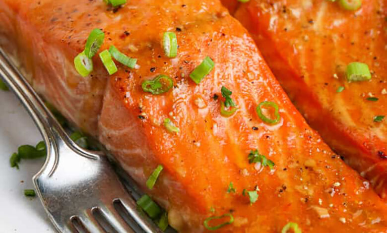 plated Baked Salmon Fillets