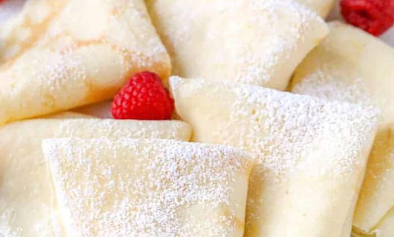 plate of Easy Crepes Recipe