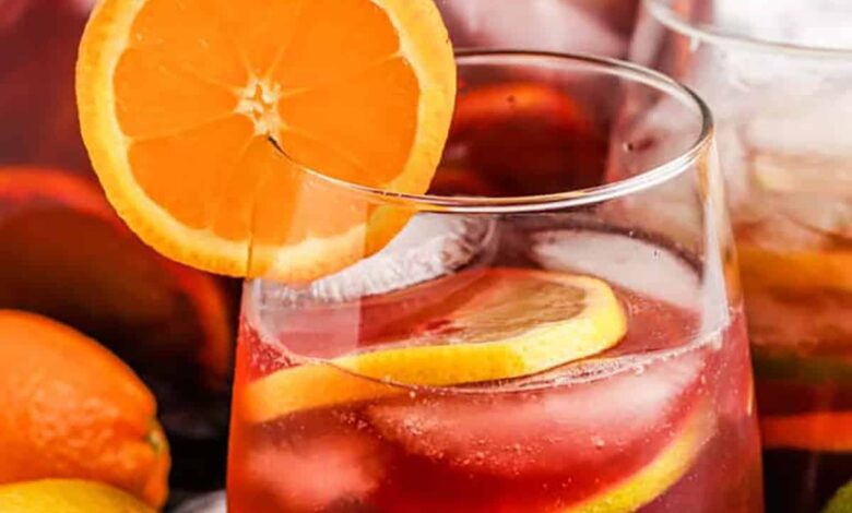 glasses of Easy Red Sangria