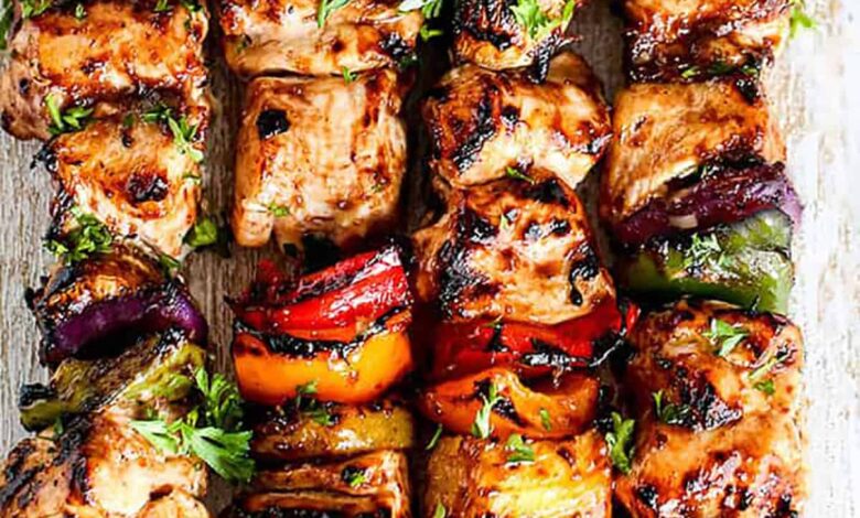 grilled Hawaiian Chicken Kabobs