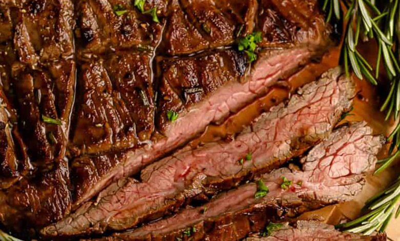 sliced Balsamic Marinated Flank Steak