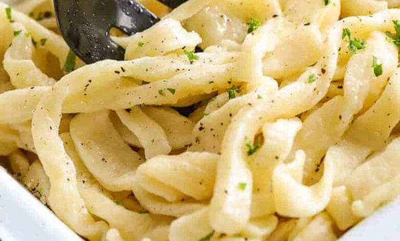 plated Egg Noodles