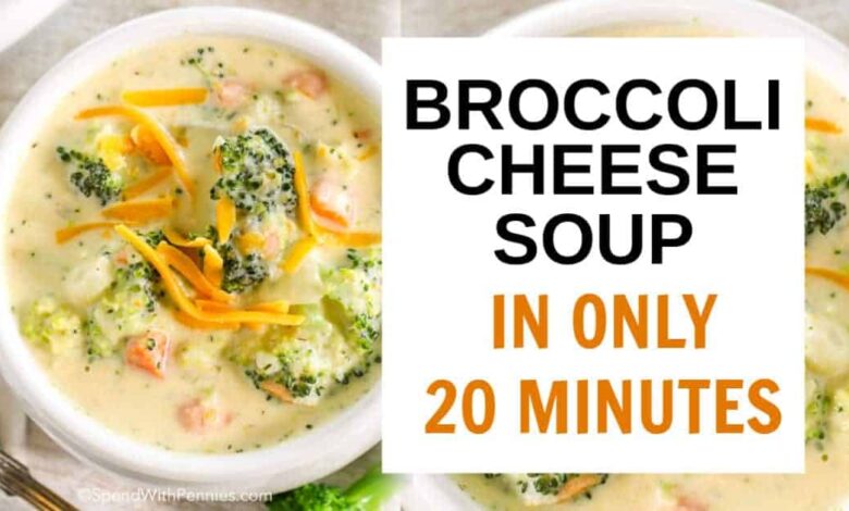 20 Minute Broccoli Cheese Soup {+Video!)