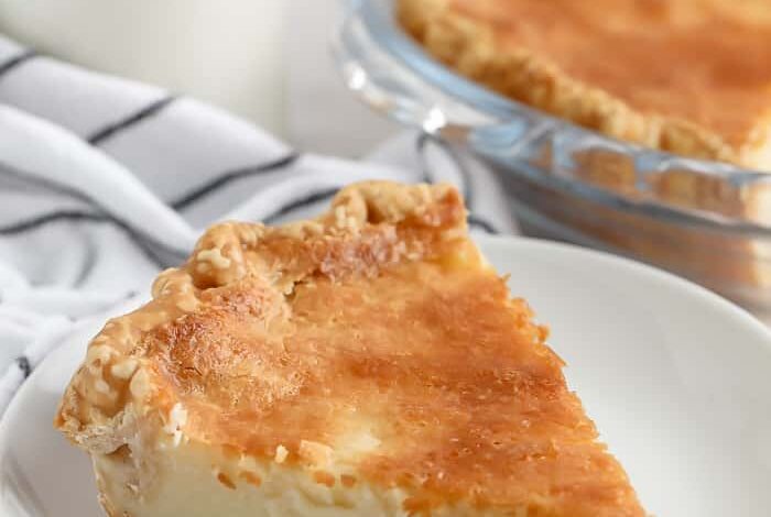 A slice of Buttermilk Pie