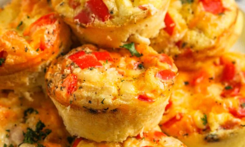 cooked Make Ahead Egg Muffins on a plate