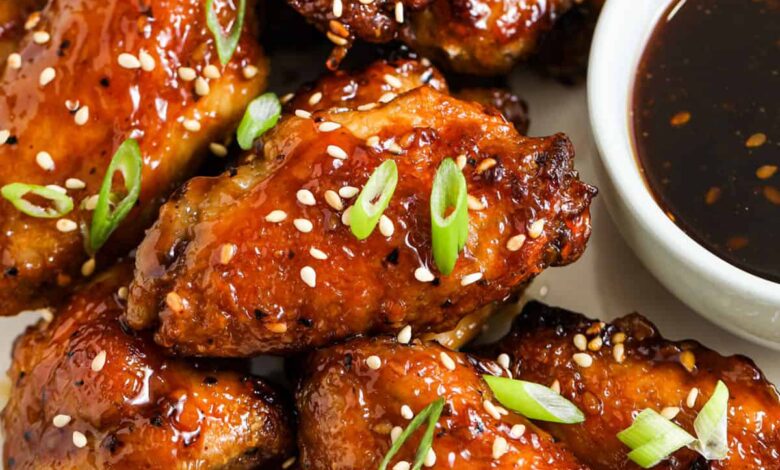 close up of Teriyaki Chicken Wings