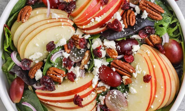 crisp Apple Salad in a bowl