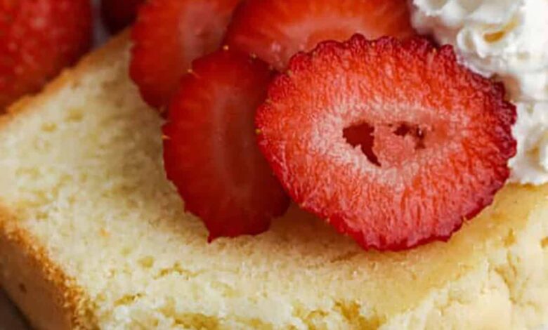 plated Classic Pound Cake Recipe