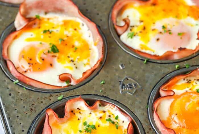 Baked Eggs in a muffin tin