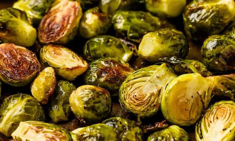 Roasted Brussels Sprouts on a sheet pan