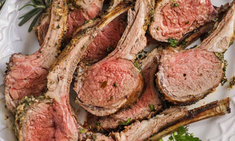 plated Rack of Lamb